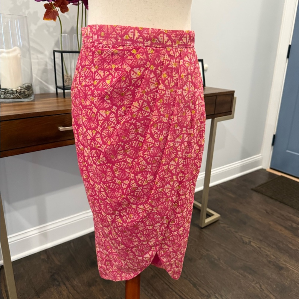Aqua Pink Patterned Skirt